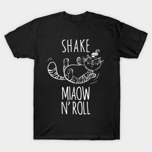 Shake Miaow and Roll-Rockabilly Cat T-Shirt